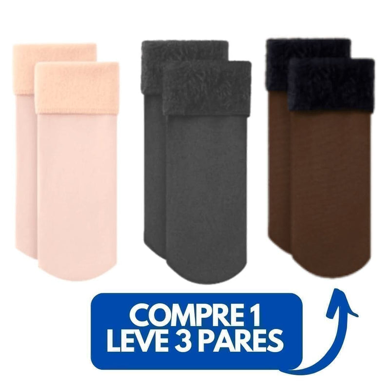 Meia Nuvem® Térmica - Pés Quentinhos - 3 pares arizo 